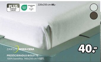 JYSK PRZEŚCIERADŁO BOLETTE oferta