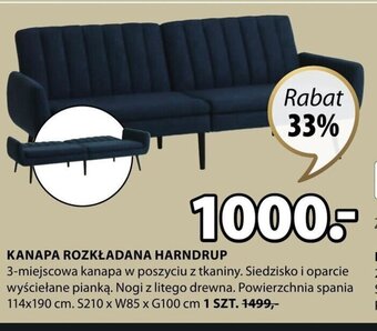 JYSK KANAPA ROZKŁADANA HARNDRUP oferta