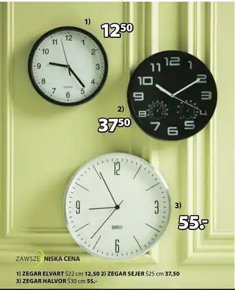 JYSK 3) ZEGAR HALVOR oferta