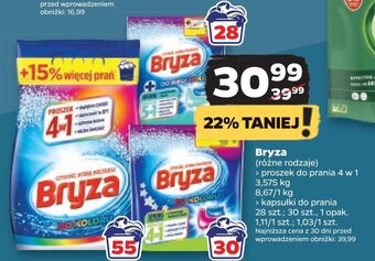Netto Bryza proszek do prania 4 w 1 - 3,575 kg / kapsułki do prania 28 szt.; 30 szt. oferta