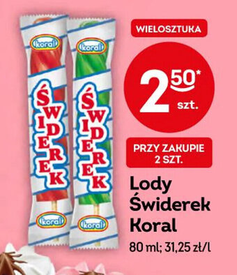 Żabka Lody Świderek Koral 80 ml oferta