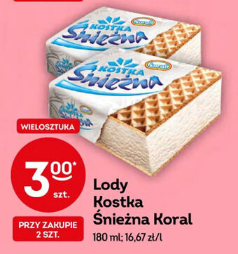 Żabka Lody Kostka Śnieżna Koral 180 ml oferta