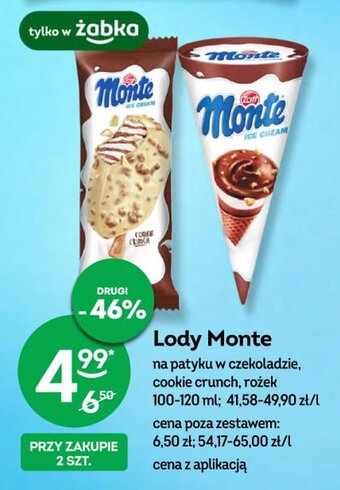 Żabka Lody Monte 100-120 ml oferta