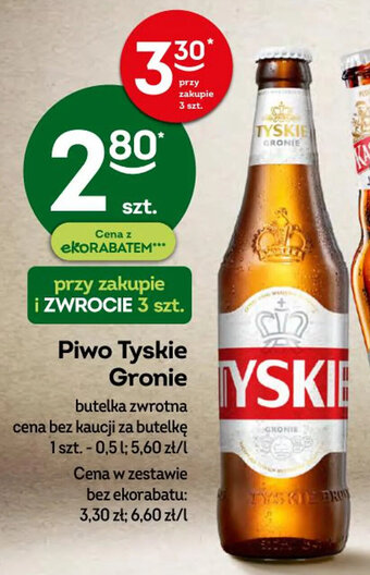 Żabka Piwo Tyskie Gronie 500 ml oferta