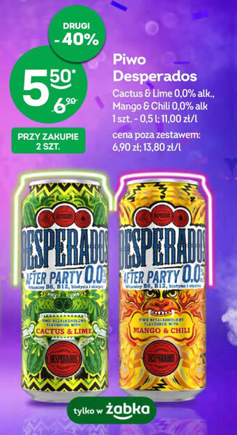 Żabka Piwo Desperados 500 ml oferta