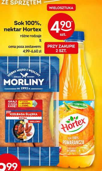 Żabka Sok 100% nektar Hortex 1 l oferta