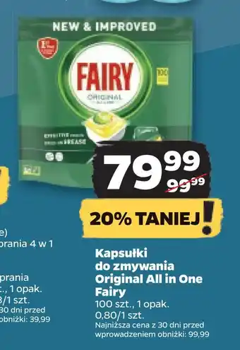 Netto Kapsułki do zmywania original all in one fairy oferta