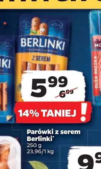 Netto Parówki z serem berlinki oferta