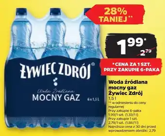 Netto Woda źródlana mocny gaz żywiec zdrój oferta