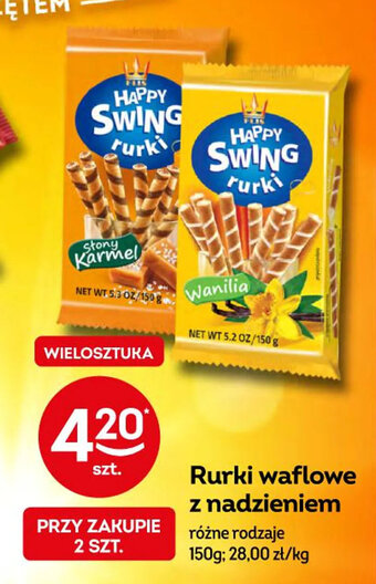 Żabka Rurki waflowe z nadzieniem 150 g oferta