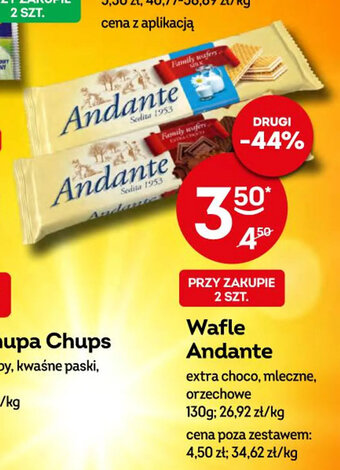 Żabka Wafle Andante 130 g oferta