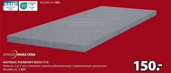 JYSK MATERAC PIANKOWY BASIC F10 oferta