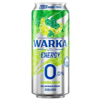 Żabka Warka energy bezalkoholowy napój piwny limonka i mięta 500 ml oferta