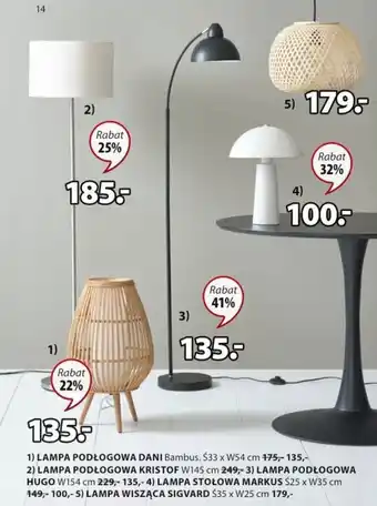 JYSK -4) LAMPA STOŁOWA MARKUS oferta