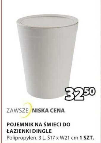 JYSK POJEMNIK NA ŚMIECI DO ŁAZIENKI DINGLE oferta