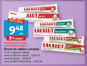 Auchan Pasta do zębów Lacalut 75 ml oferta