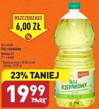 ALDI BELLASAN Olej rzepakowy 3l oferta