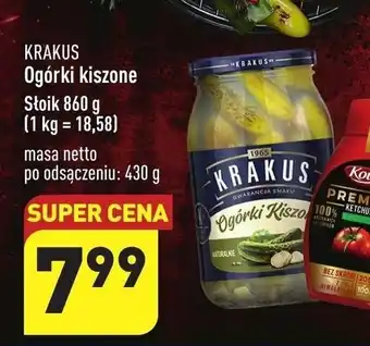 ALDI KRAKUS Ogórki kiszone 860g oferta