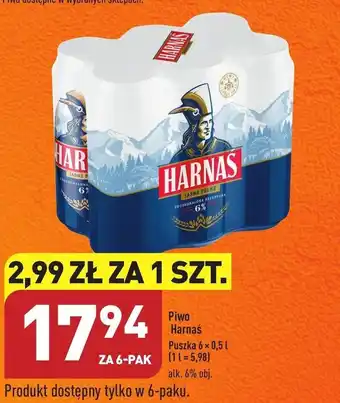 ALDI Piwo Harnaś 6x0,5l oferta