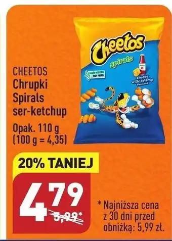 ALDI CHEETOS Chrupki Spirals ser-ketchup Opak. 110 g oferta