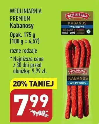 ALDI WĘDLINIARNIA PREMIUM Kabanosy 175g oferta