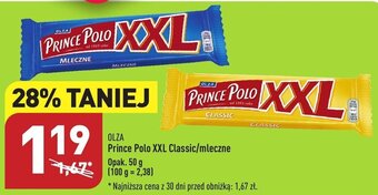 ALDI OLZA Prince Polo XXL Classic/mleczne 50g oferta