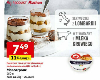 Auchan Mascarpone 250 g oferta