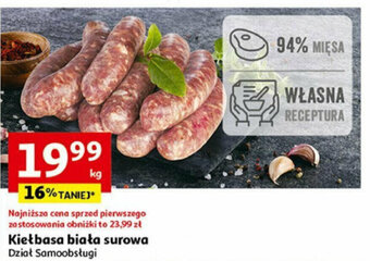 Auchan Kiełbasa biała surowa 1 kg oferta
