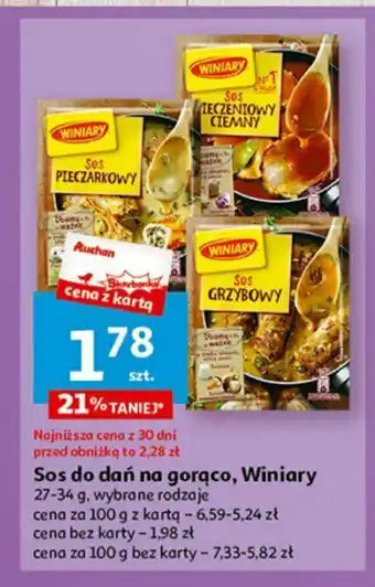 Auchan Sos do dań na gorąco, Winiary 27-34 g oferta