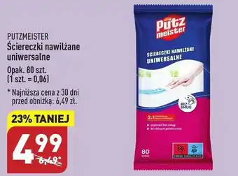 ALDI PUTZMEISTER Ściereczki nawilżane uniwersalne 80szt. oferta