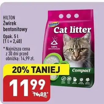 ALDI HILTON Żwirek bentonitowy 5l oferta