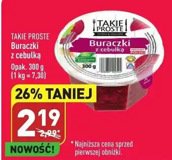 ALDI TAKIE PROSTE Buraczki z cebulką Opak. 300 g oferta
