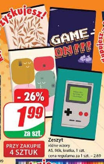 Dino Zeszyt a5 96 k kratka oferta