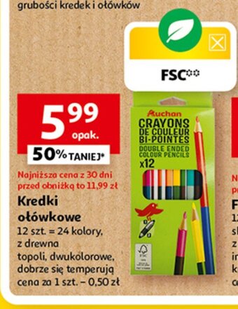 Auchan Kredki ołówkowe oferta