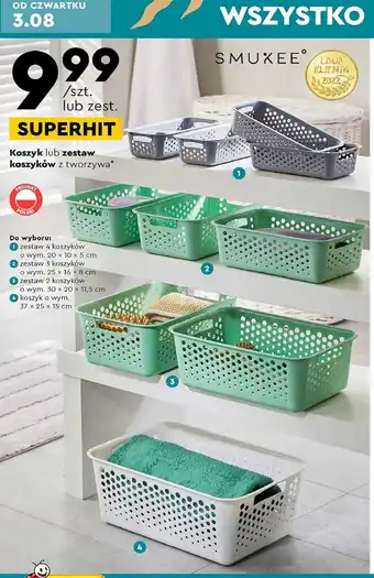 Biedronka Koszyk plastikowy 20 x 10 x 5 cm oferta