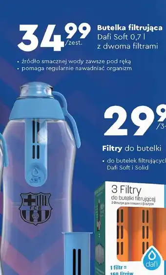 Biedronka Butelka filtrująca wodę 700 ml + 2 wkłady fc barcelona niebiańska oferta