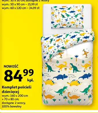 Auchan Komplet pościeli dziecięcej 160 x 200 cm + 70 x 80 cm oferta