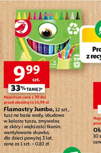 Auchan Flamastry jumbo oferta