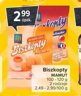 Carrefour Biszkopty Mamut 100-120g oferta