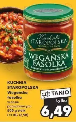 Kaufland Wegańska fasolka drobna w sosie pomidorowym oferta