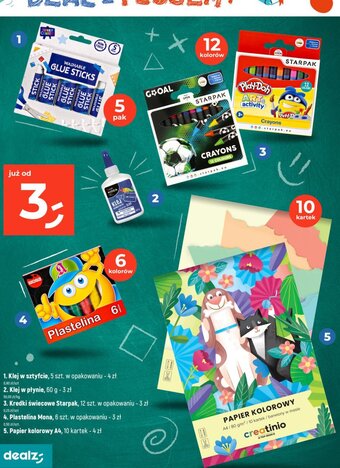 Dealz Papier kolorowy a4 10 kartek oferta