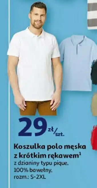 Auchan Koszulka polo męska z krótkim rękawem oferta
