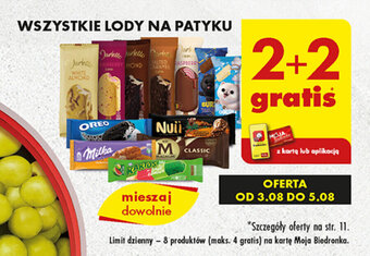 Biedronka WSZYSTKIE LODY NA PATYKU oferta