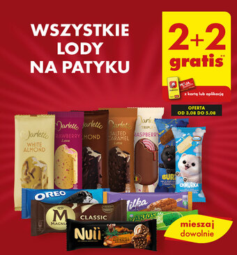 Biedronka WSZYSTKIE LODY NA PATYKU oferta