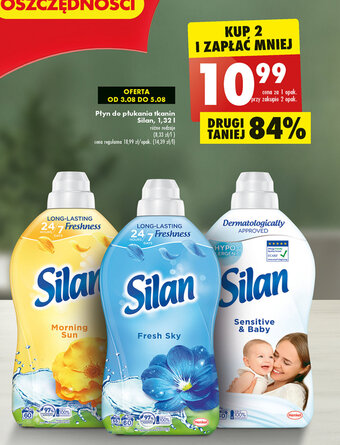 Biedronka Płyn do płukania tkanin Silan, 1,32l oferta