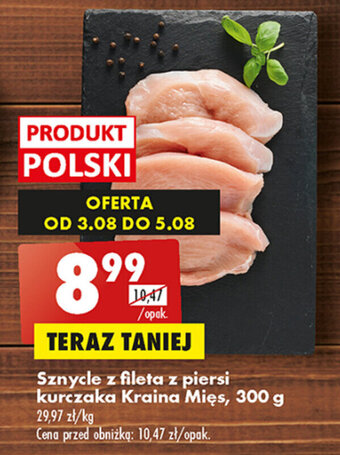 Biedronka Sznycle z fileta z piersi kurczaka Kraina Mięs, 300 g oferta