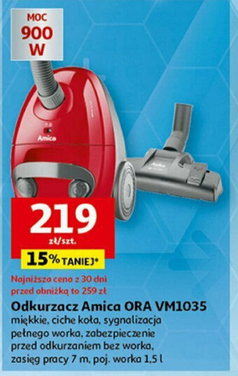Auchan Odkurzacz Amica ORA VM1035 oferta