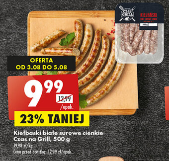 Biedronka Kiełbaski białe surowe cienkie Czas na Grill, 500 g oferta