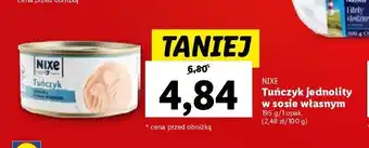 Lidl Tuńczyk jednolity w sosie własnym oferta