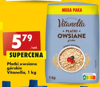 Biedronka Płatki owsiane górskie Vitanella, 1 kg oferta